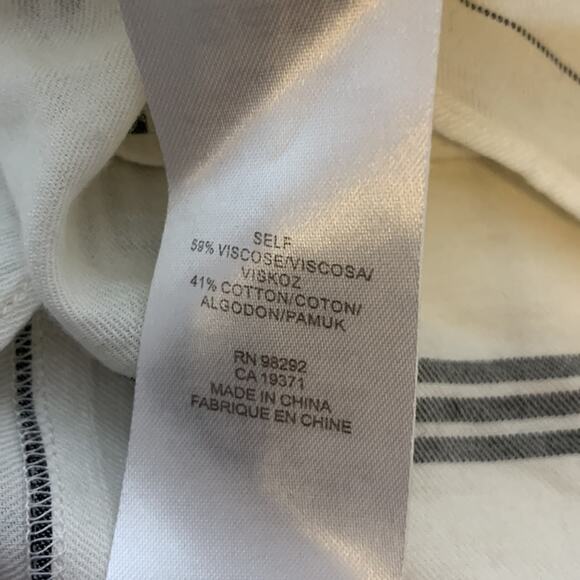 Tibi Warren striped buttons sleeve blouse cold shoulder sz XS - Picture 4 of 7